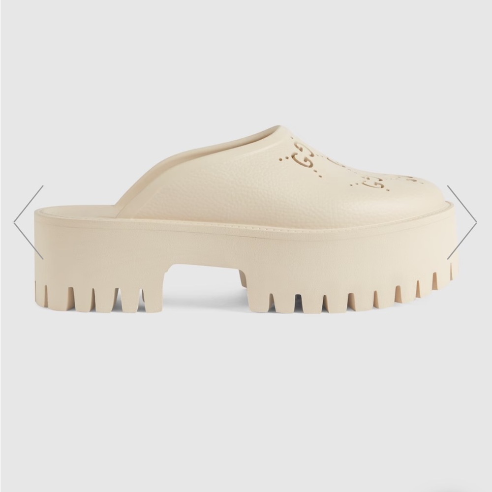 Gucci Rubber GG Slides | Mystic White Size 39